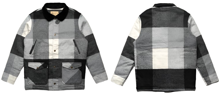 Classic Grey Plaid Wool Overshirt Jacket Classic Grey Plaid Wool Overshirt Jacket